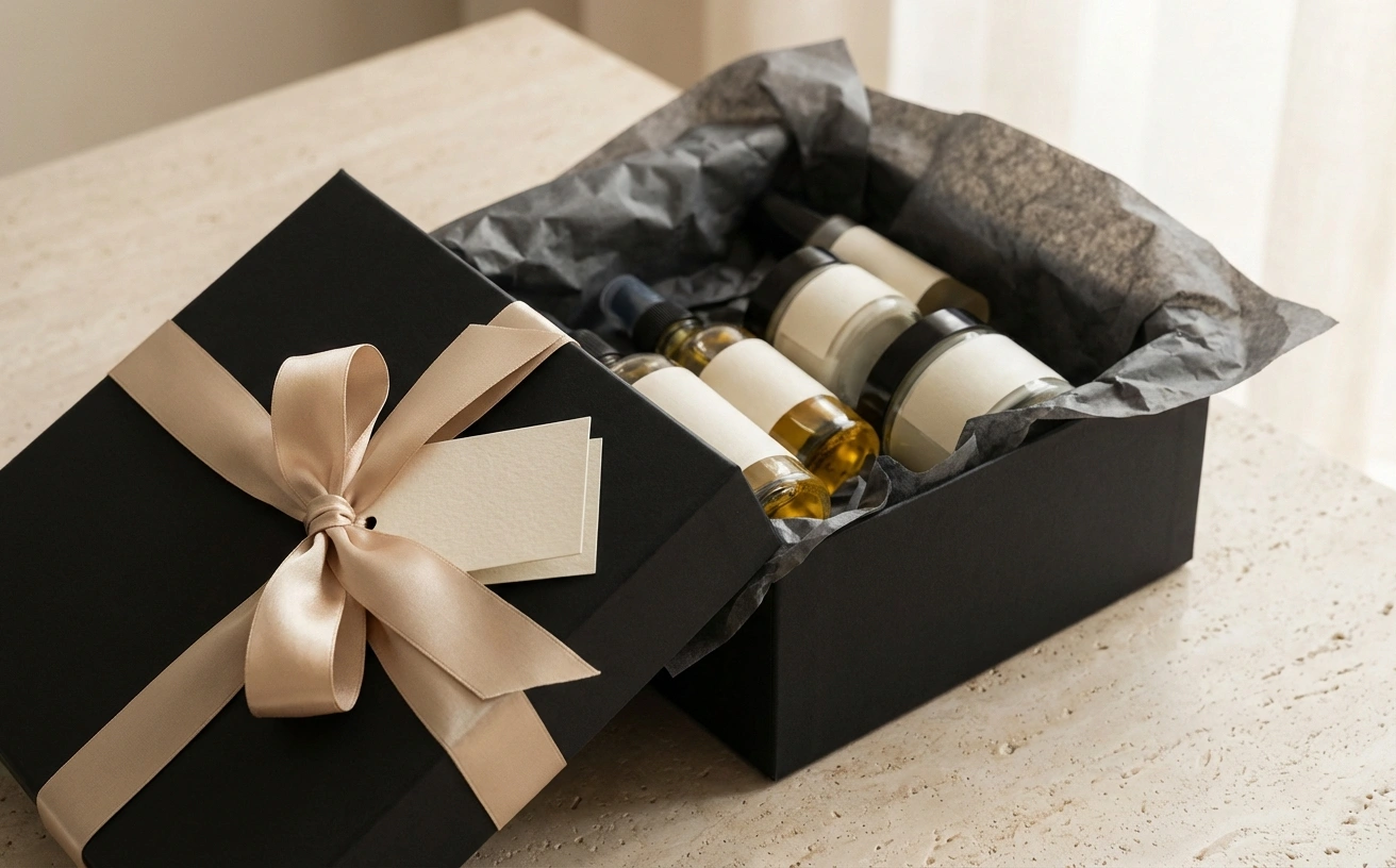 Beauty order with gift wrapping add-on increasing average order value