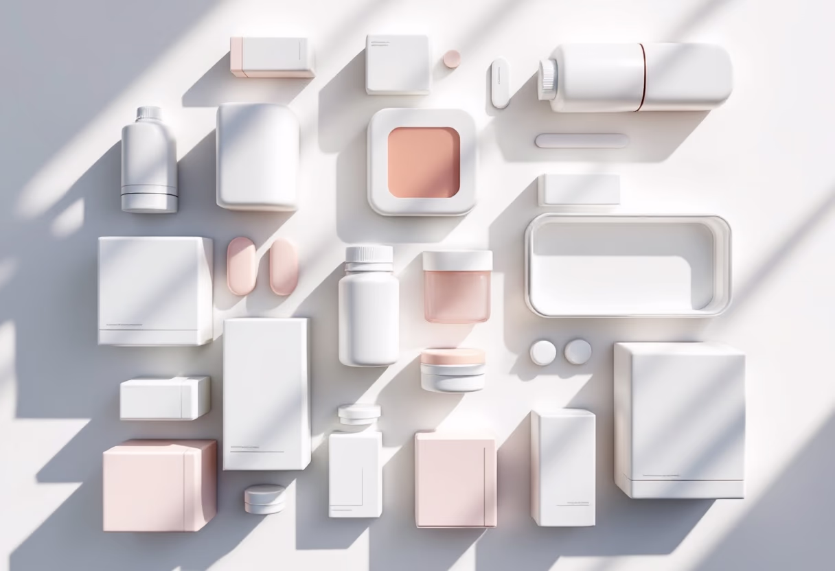 image of medicine boxes (for a pharmacy)