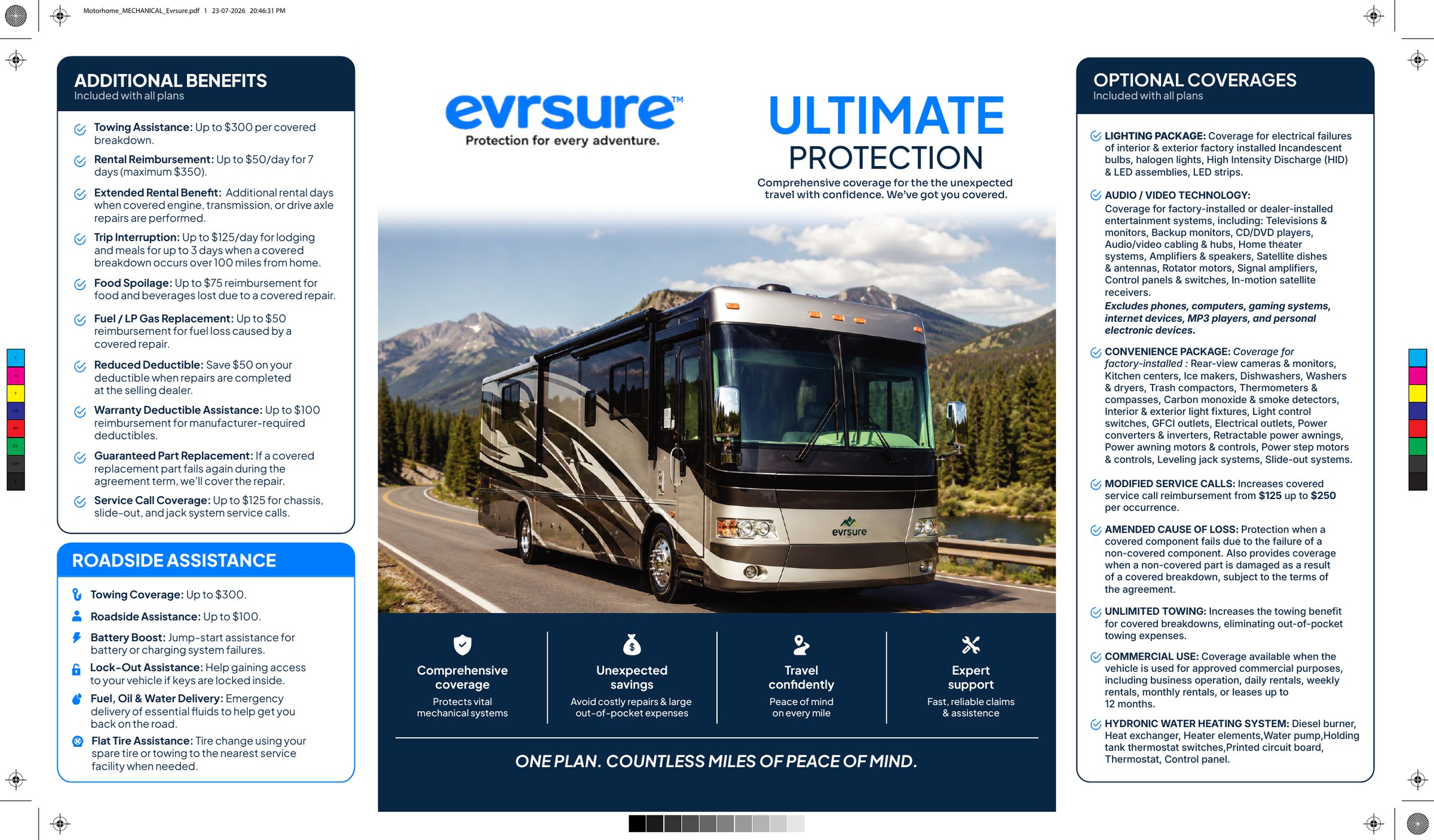 Motorhome Mechanical Coverage brochure, page 1