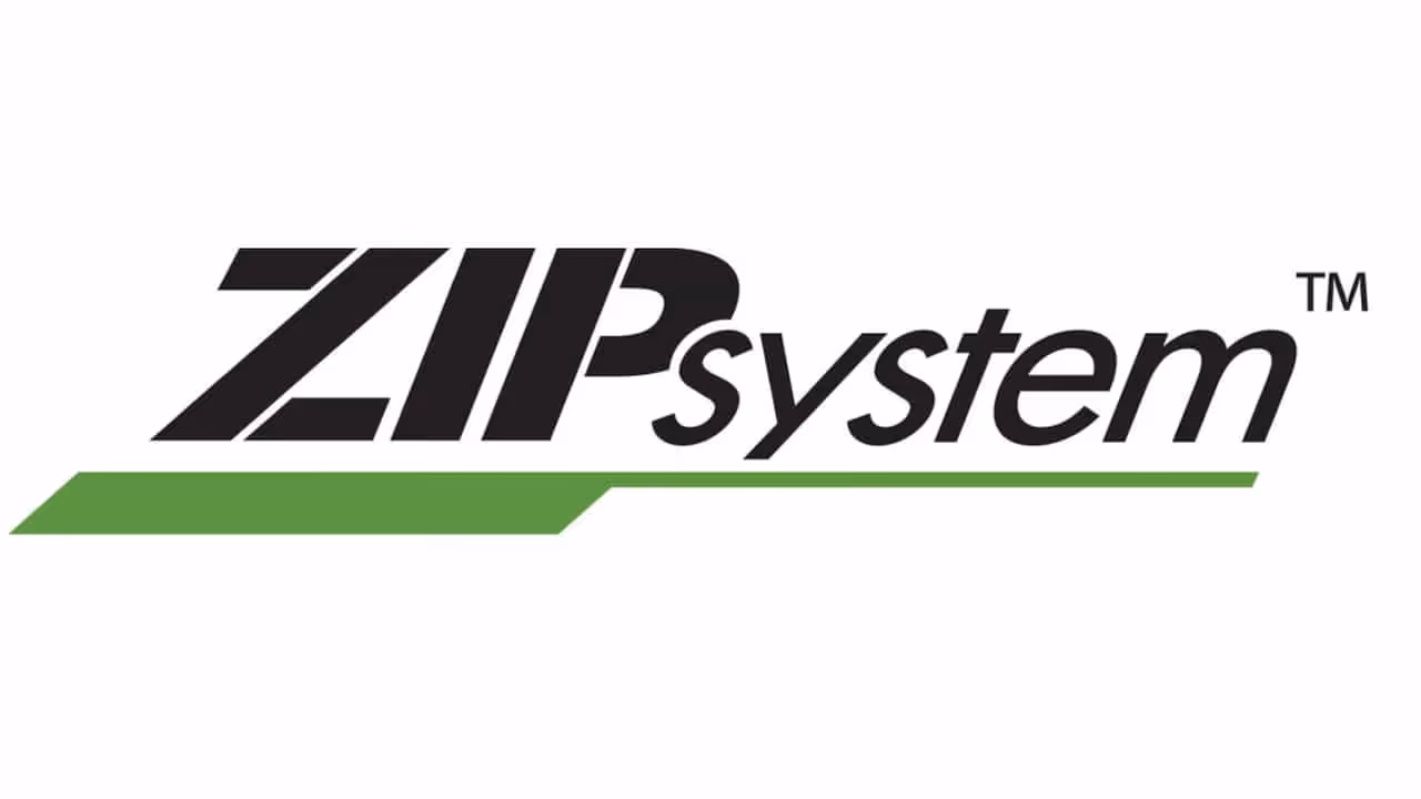 ZIP system trademark logo with bold black text and a green underline.