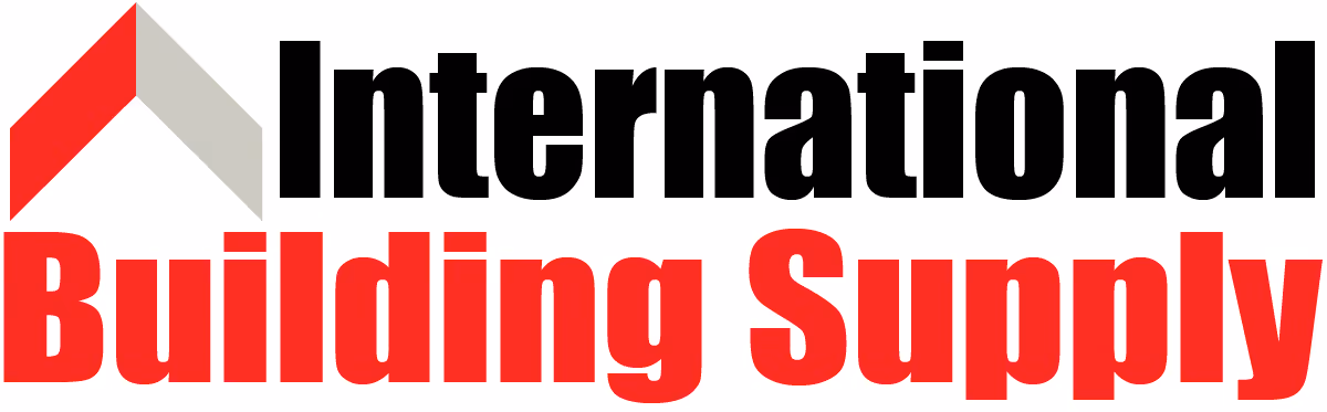 International Building Supply logo with a red and gray stylized roof icon.