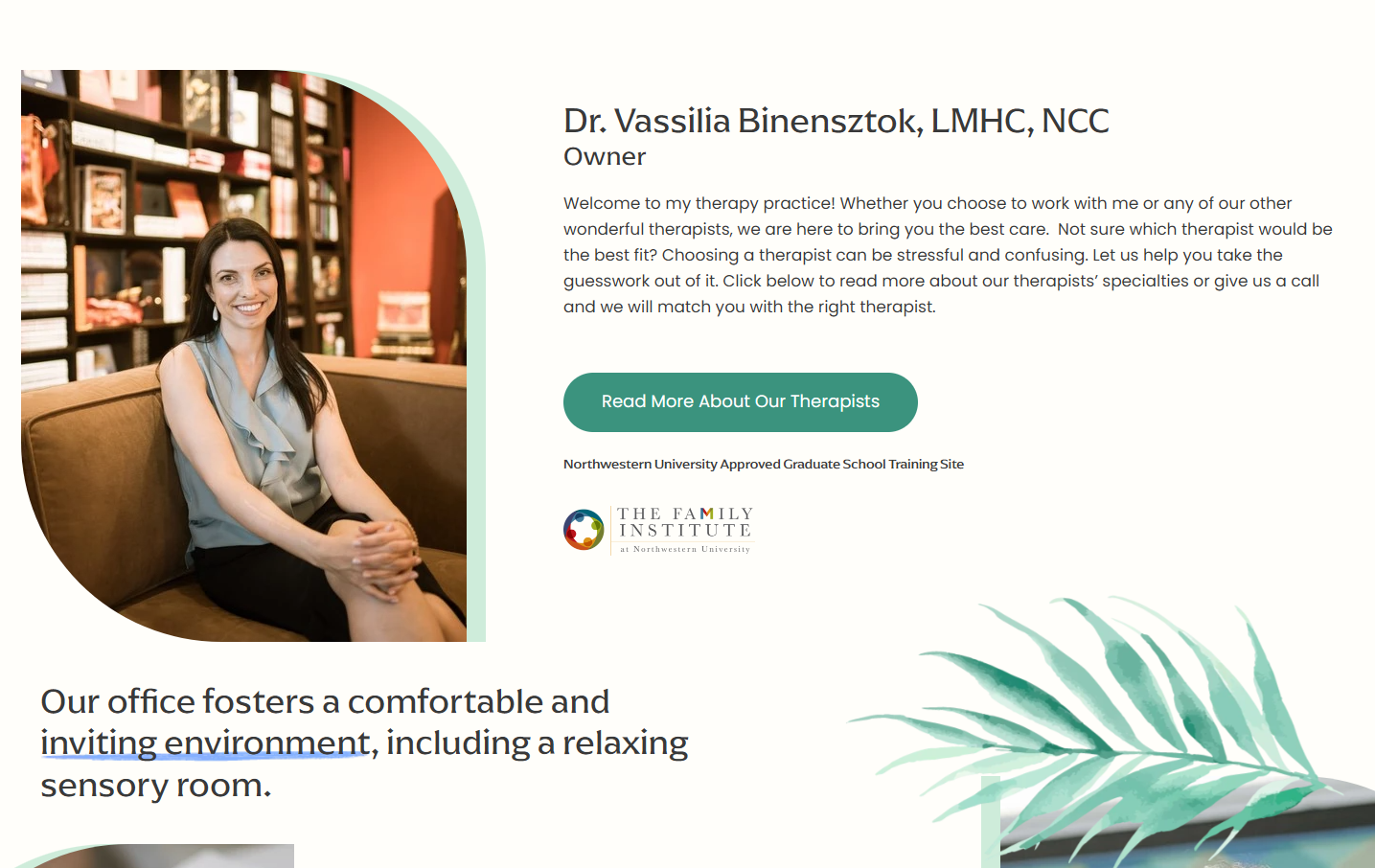 Juno Counseling and Wellness therapist profile page