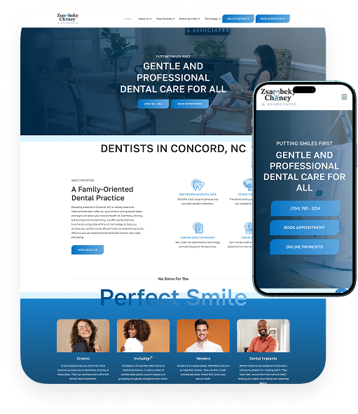 Zsambeki Chaney and Associates website on desktop and mobile