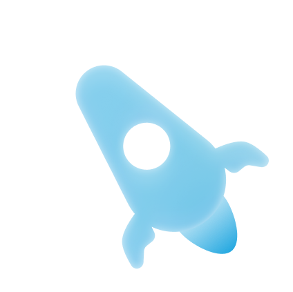Blue rocket icon