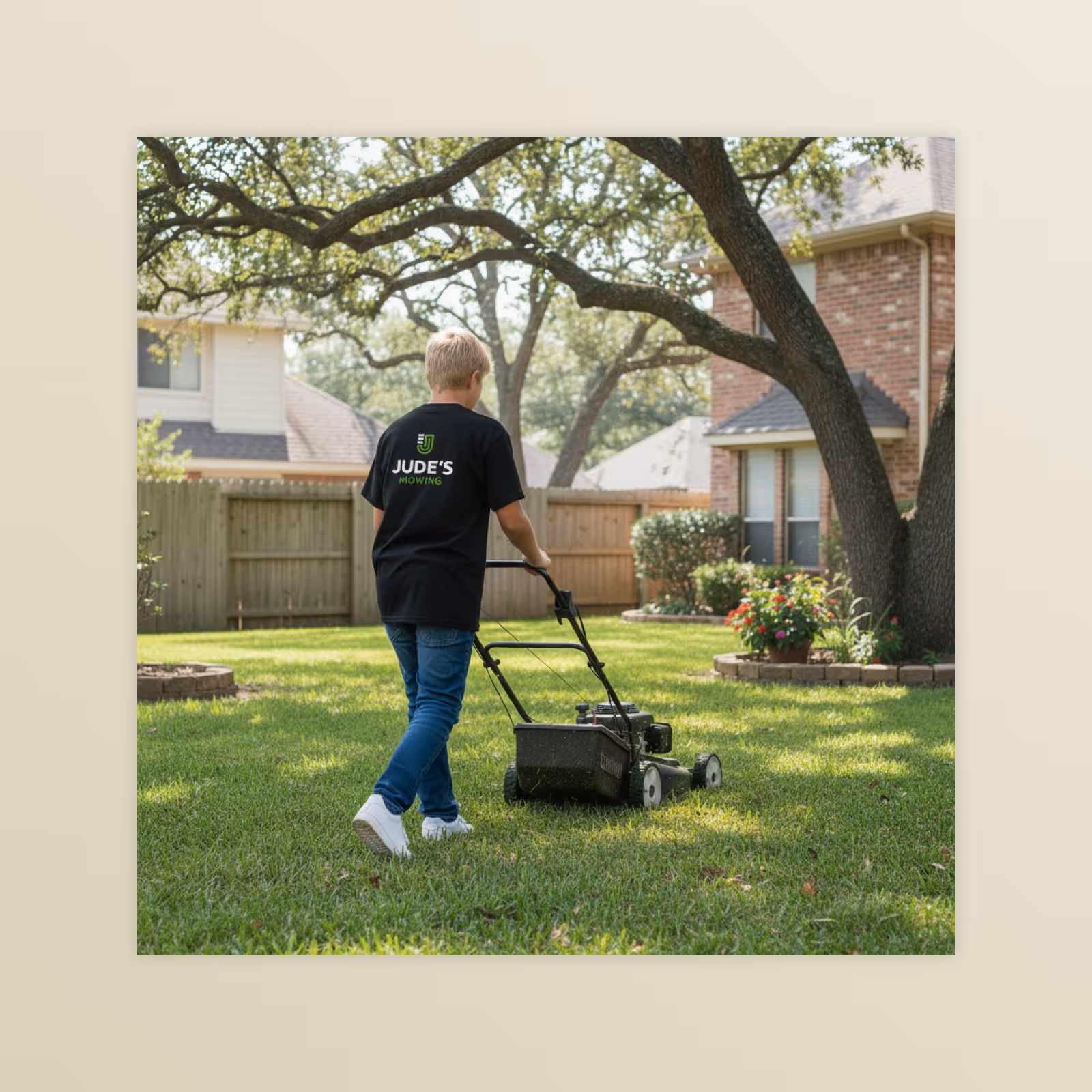 Jude's Mowing t-shirt