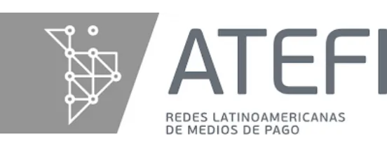 Logotipo de ATEFI con un mapa estilizado de América Latina y texto de redes latinoamericanas de medios de pago.
