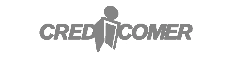 Icono de una persona con un traje y corbata sobre las palabras Crear Comer.