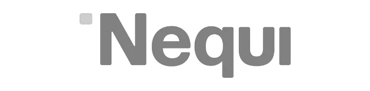 Texto con la palabra 'Nequi' en letras negras sobre fondo transparente.