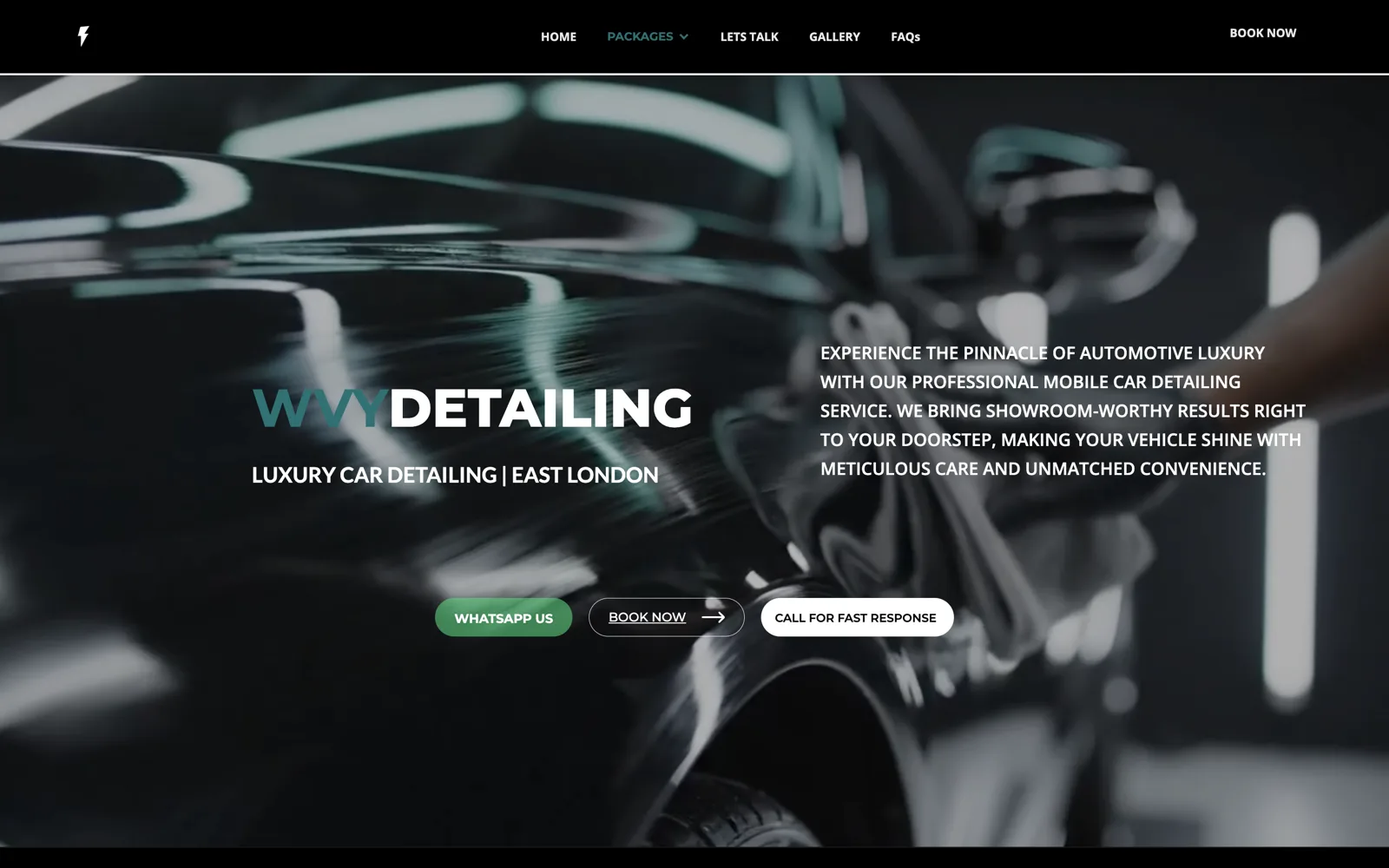WVY Detailing – luxury mobile car detailing website