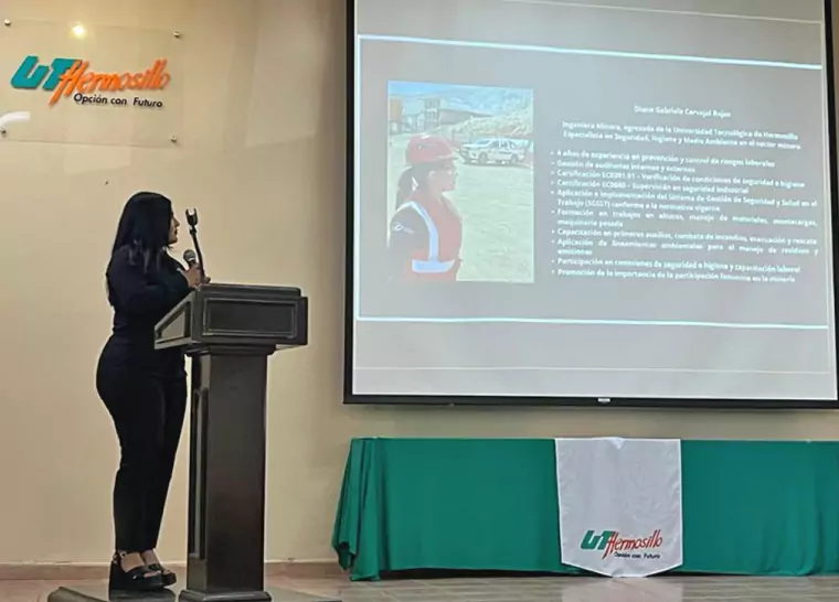 Our supervisor, Diana Carvajal, presented her talk "Safety is the Goal," highlighting how we actively implement our safety standards. We believe that collaborating with the next generation of engineers is key to building a safer, more sustainable mining future.