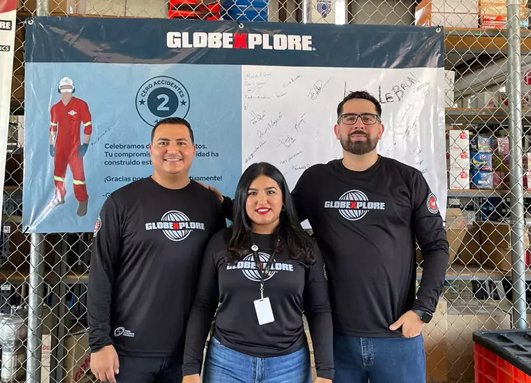 Globexplore® employees seal their commitment to workplace safety.