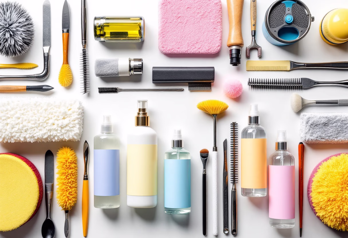 Eco-friendly cleaning supplies used by Golden Era Cleaners