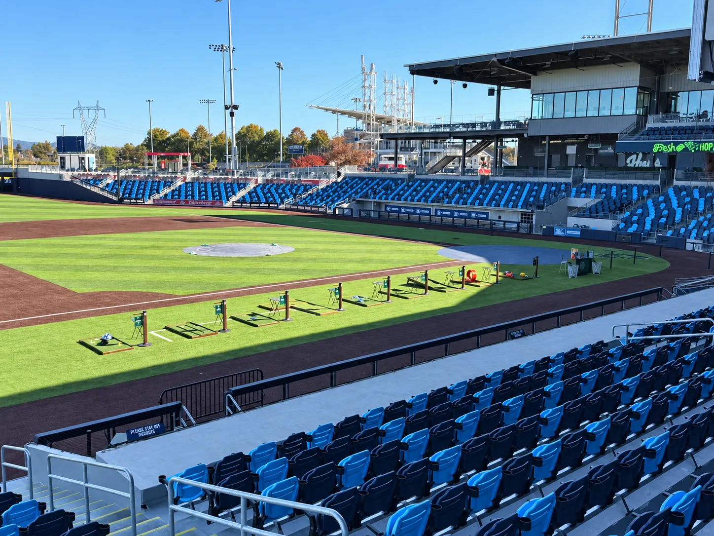 Nine-hole mini golf course along the third base line at the Hillsboro Hops Fresh Hops Fest