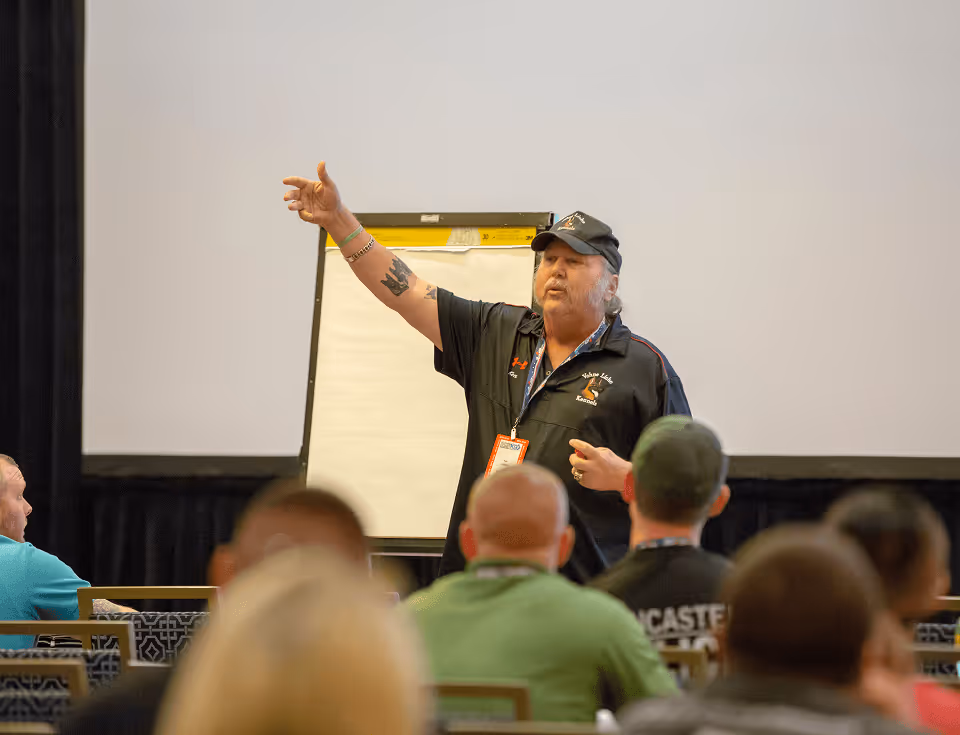 HITS conference instructor leading a classroom session for law enforcement K9 handlers and supervisors