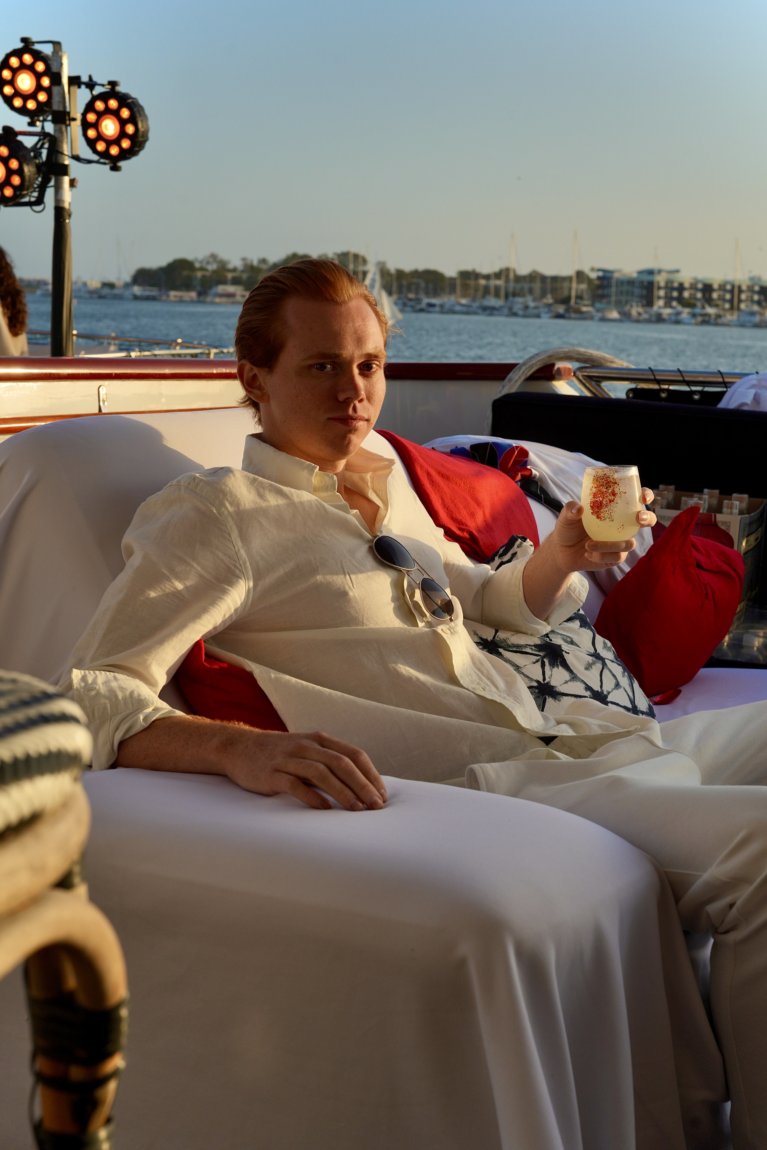 Ken Van Vorhis on a yacht in Marina del Rey, the luxury concierge vision beyond exotic cars