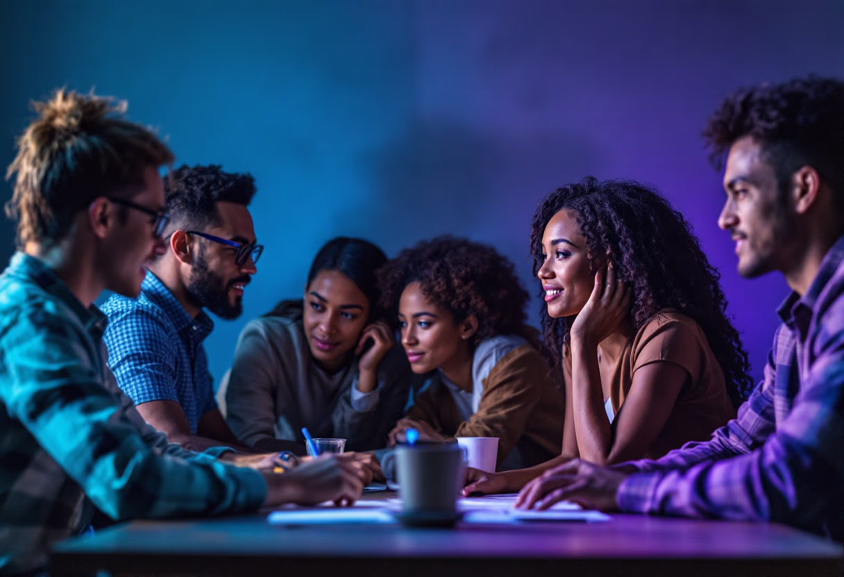 image of diverse group collaboration (for a hr tech)
