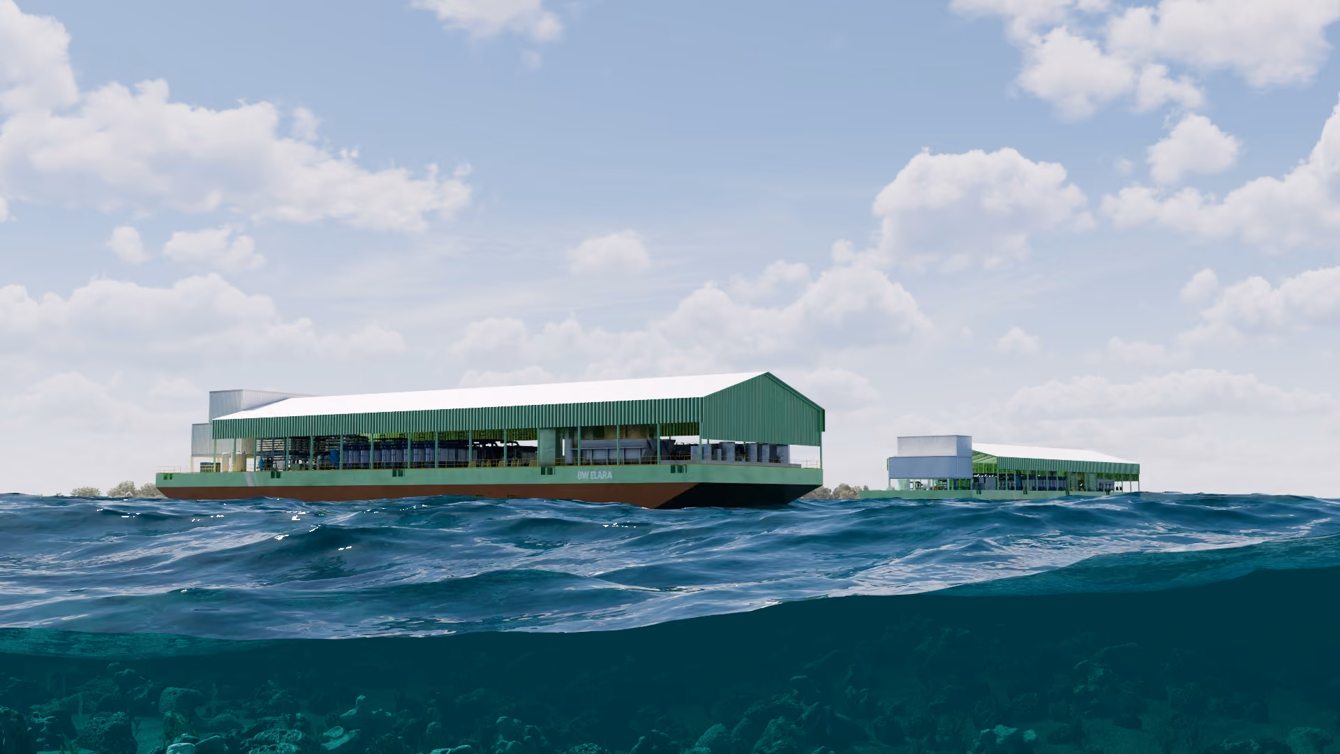 Engineers onboard a vessel surveying the environment.
