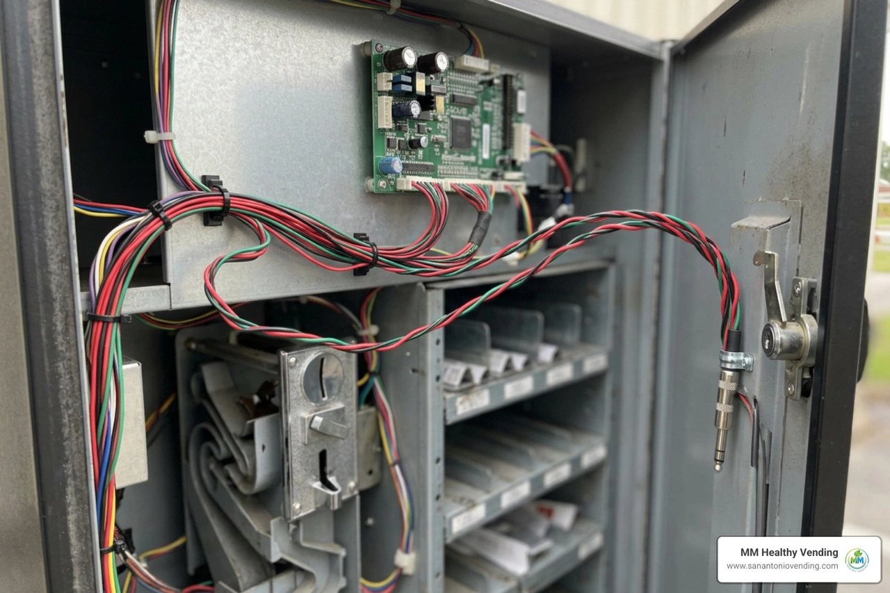 3-wire DEX harness connected to a vending controller board 3-wire DEX harness connected to a vending controller board