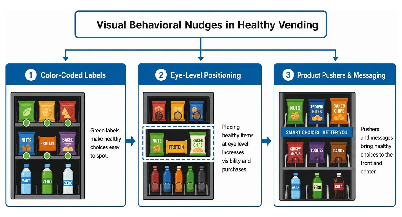 Visual behavioral nudges in healthy vending Visual behavioral nudges in healthy vending