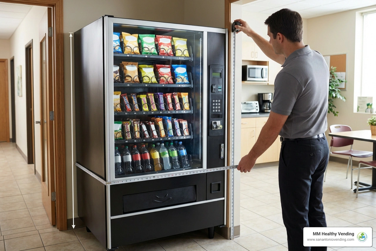 Vending machine dimensions and clearance measurements Vending machine dimensions and clearance measurements