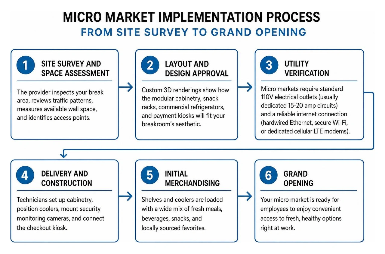 Micro market implementation process from site survey to grand opening