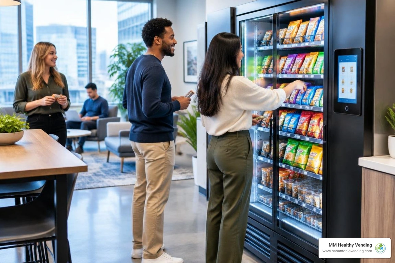 healthy smart cooler with premium snacks