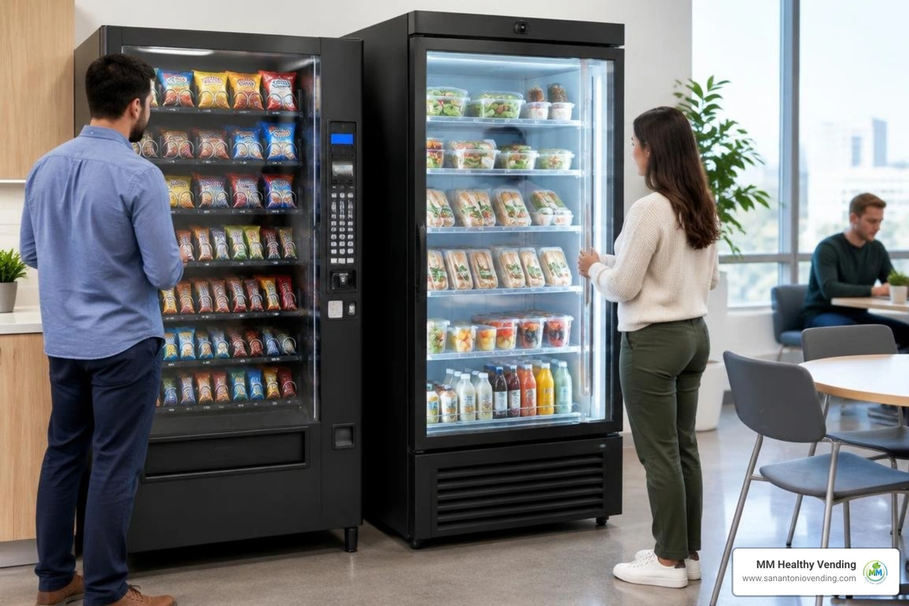 comparing traditional coil vending with a vision-enabled smart cooler