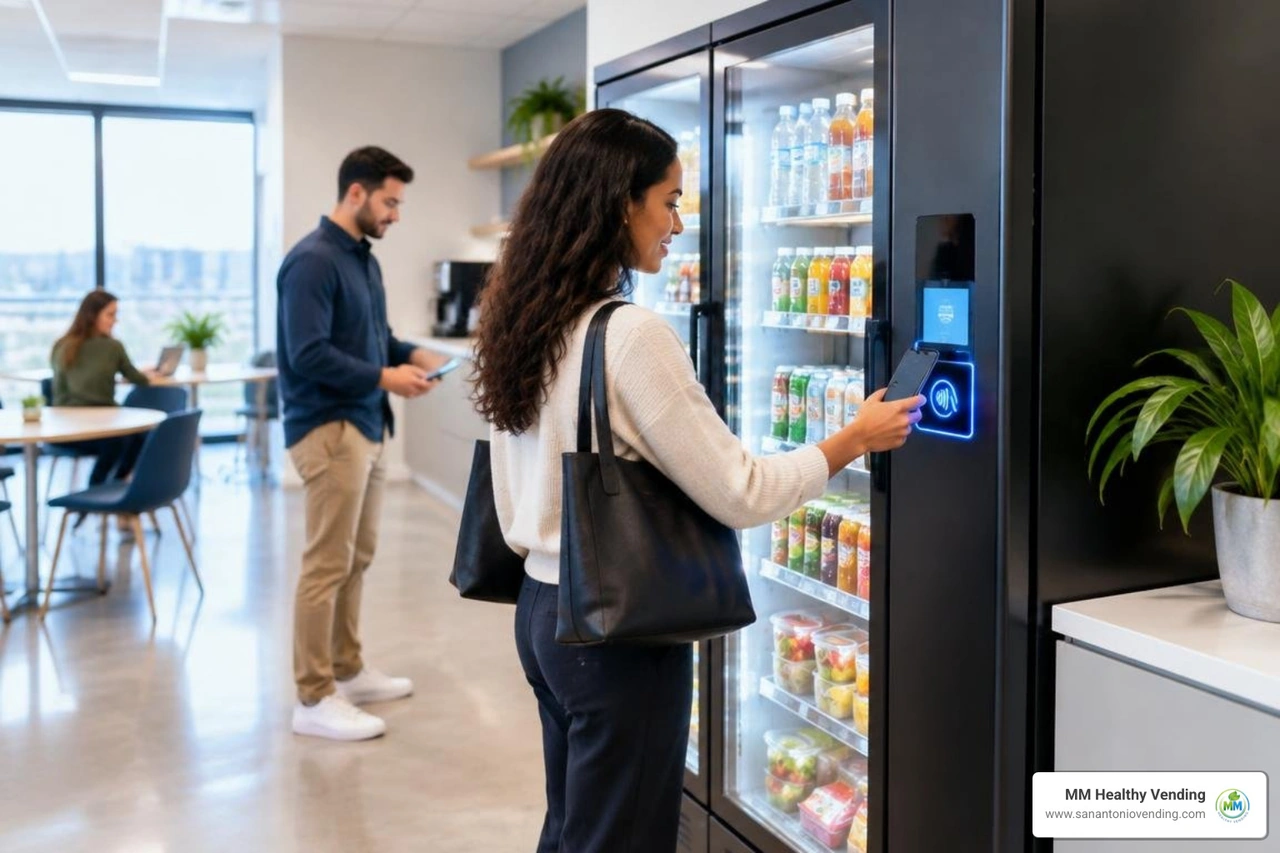AI smart cooler with touchless payment interface