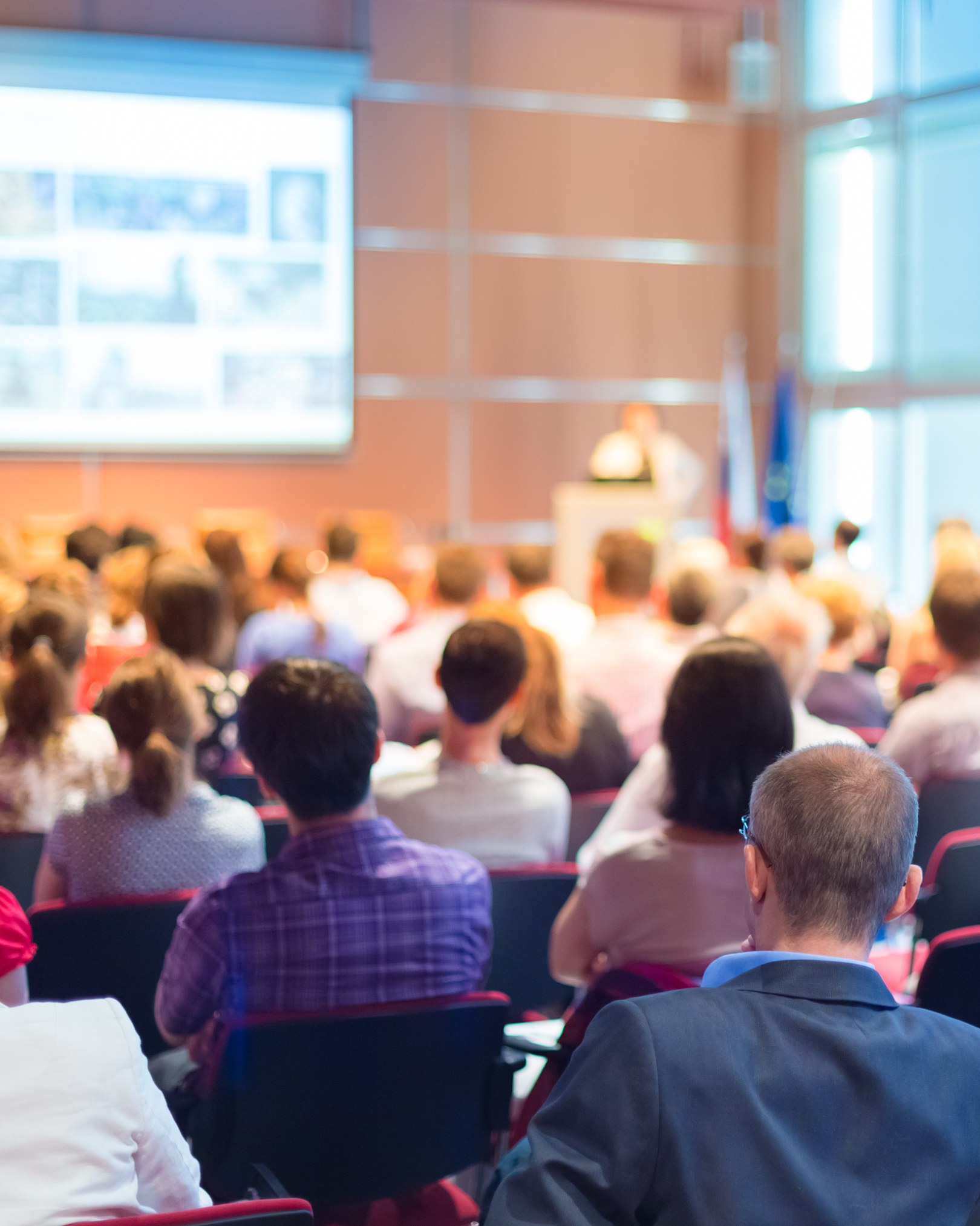 Conference audience during a professional development presentation