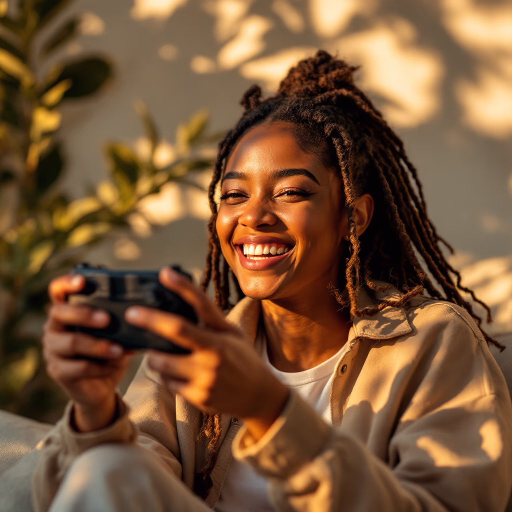 [headshot] image of customer (for a mobile gaming)