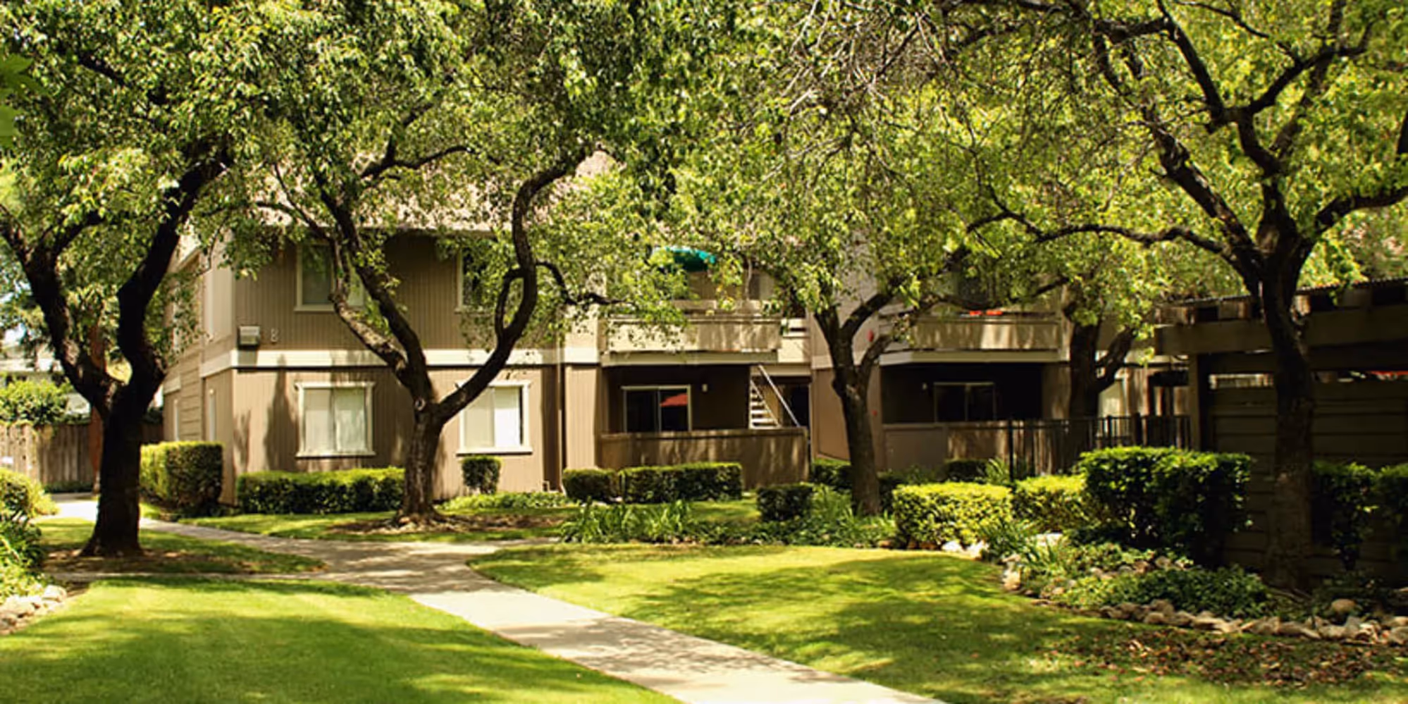 Exterior of apartment building