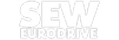 Logo with bold text SEW and smaller text EURODRIVE below.