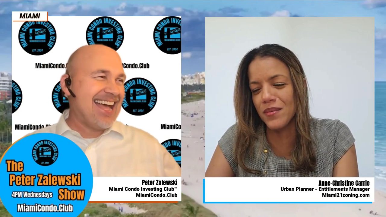 Split-screen interview with Peter and Anne-Christine.