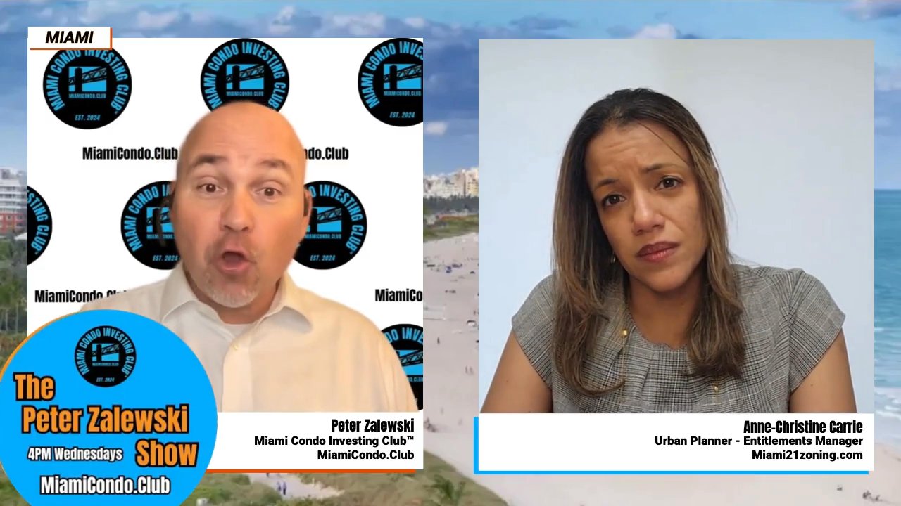 Split-screen interview with Peter and Anne-Christine.