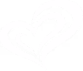 Two intertwined white heart shapes on a transparent background.