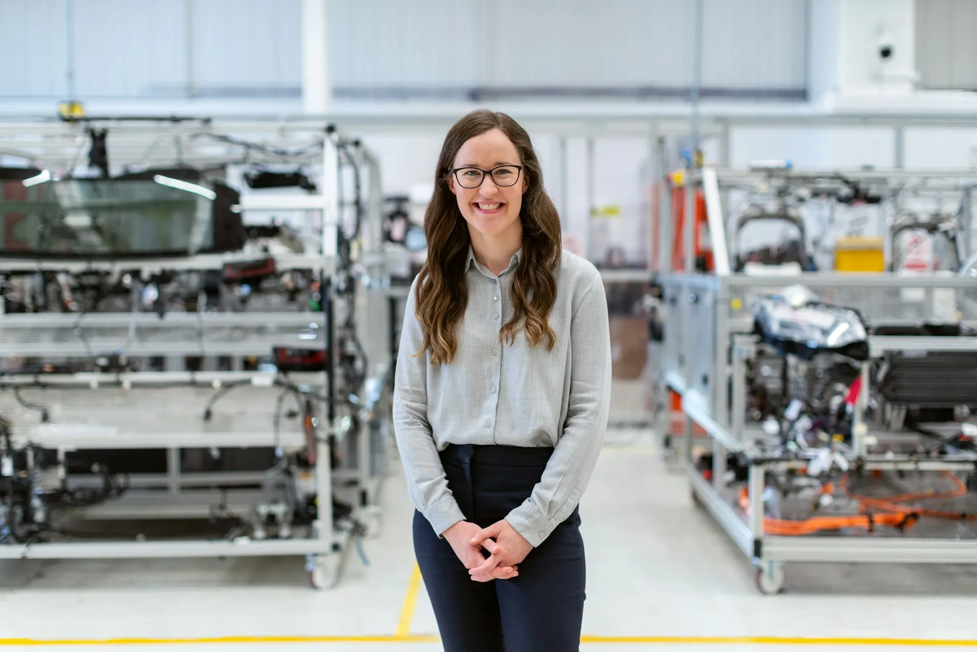 Engineer standing on a production floor