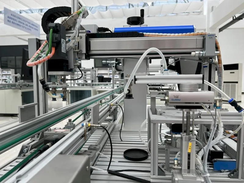 Automated handling machinery on a production line