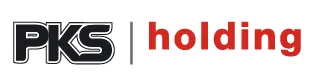 Logo PKS holding with PKS in black and holding in red text.