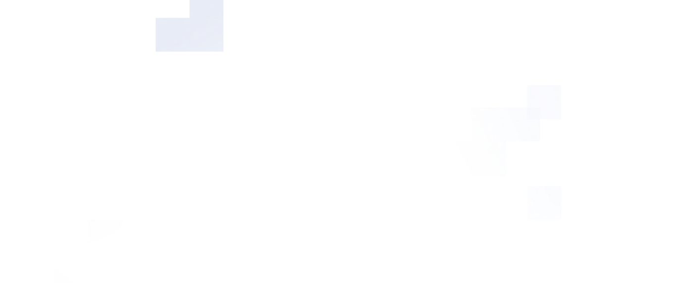 Abstract digital design with blue and green gradient square blocks aligned in a grid pattern on a white background.