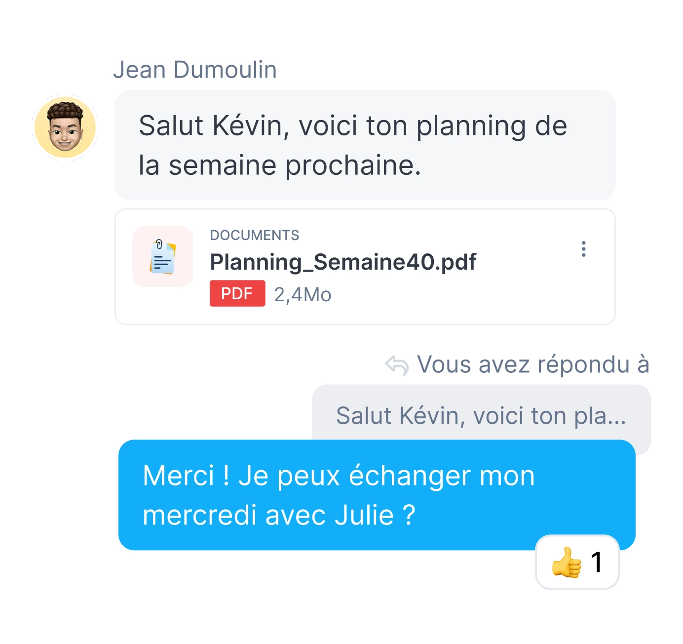 Aperçu de l'interface Steeple : communauté Mon équipe avec les informations managériales