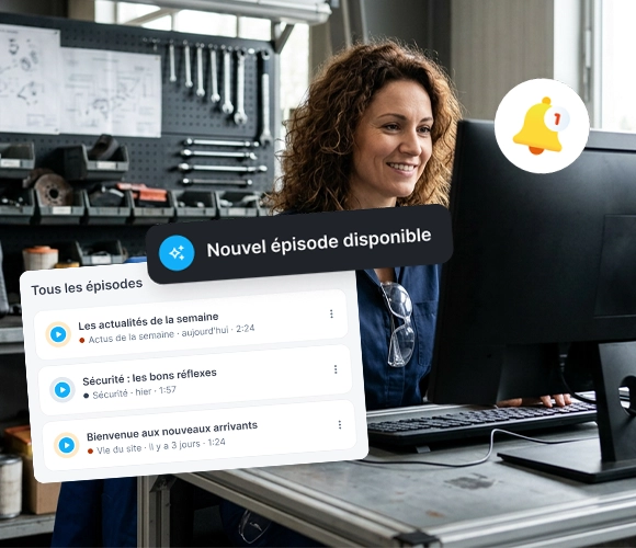 Génération automatique d’un podcast d’entreprise par l’IA dans Steeple