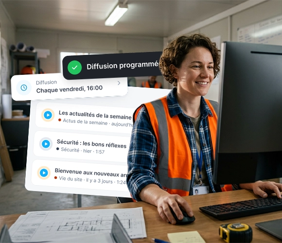 Grille de programmation des émissions de la radio d’entreprise Steeple