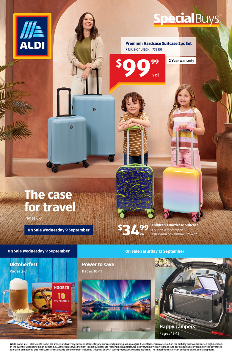 Aldi Special Buys catalogue cover, 9 September 2026