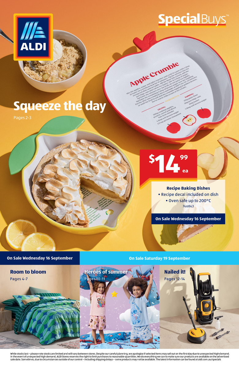 Aldi Special Buys catalogue cover, 16 September 2026