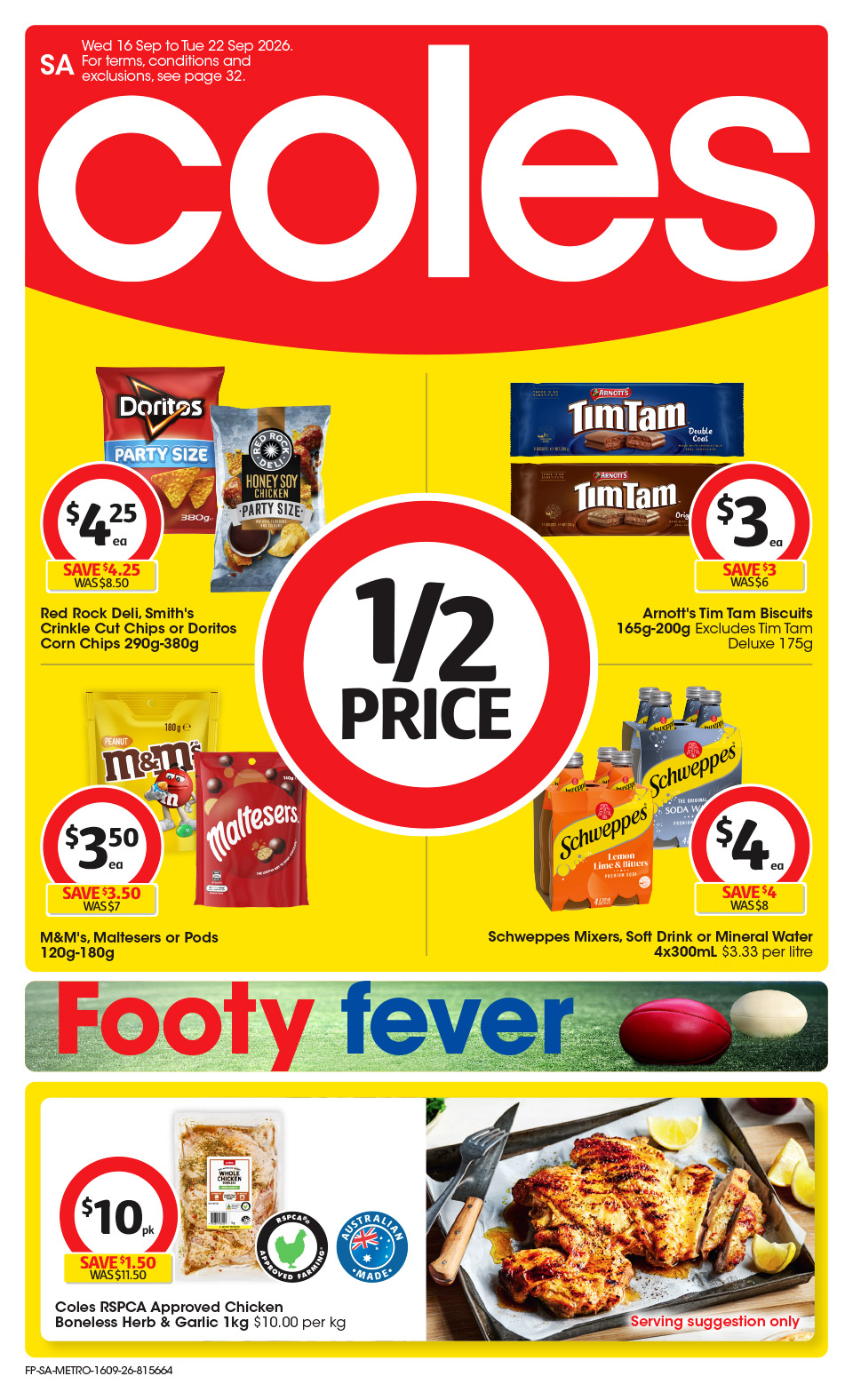 Coles catalogue cover, 16 September 2026