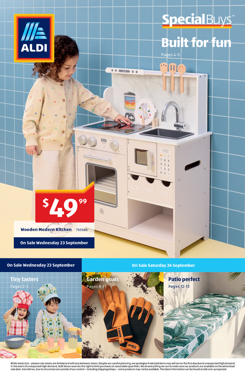 Aldi Special Buys catalogue cover, 23 September 2026