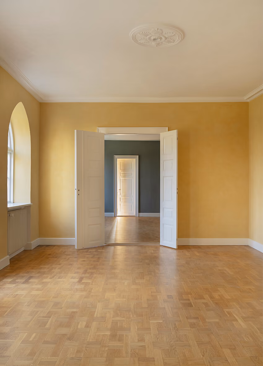 Mern Præstegård – detalje fra det indvendige træarbejde