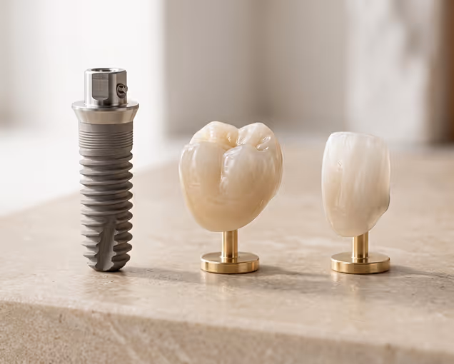 коронка імплант або вінір — порівняння методів відновлення зуба Allure Dental