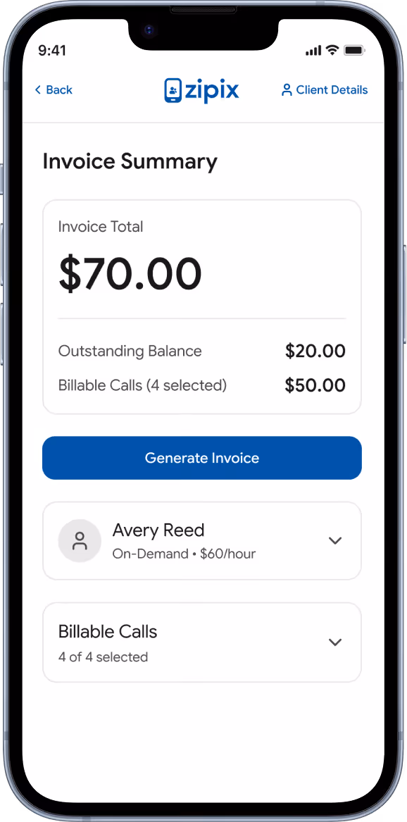 Flexible Billing Screen