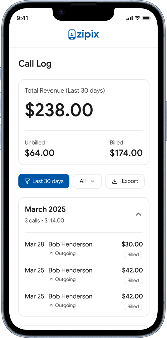 Call Tracking Screen